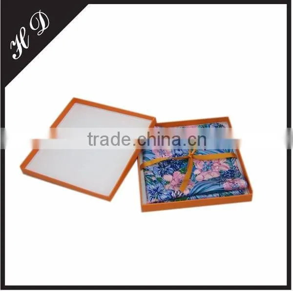 Custom Orange Handkerchief Gift Box