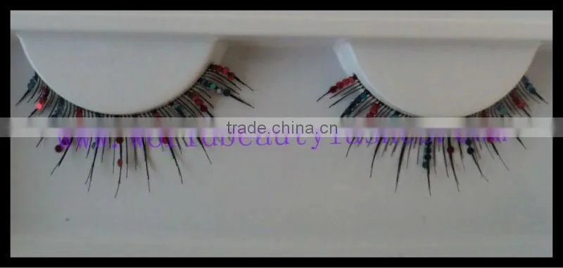 HOT sexy colorful paillette lashes in pair
