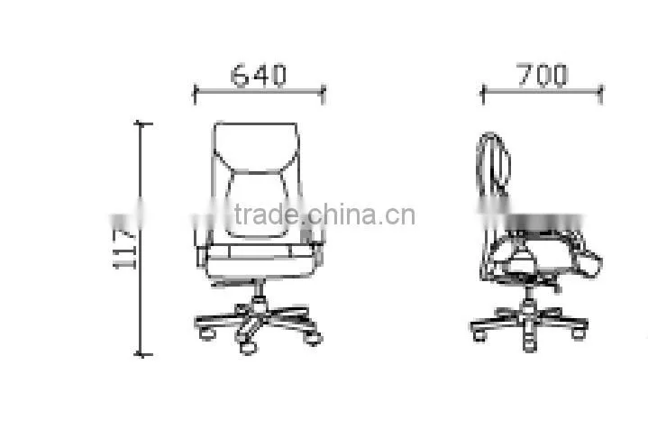 2015 Modern wooden armrest executive chair office chair specification GZH-SJ2012H