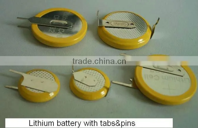 cr2450 battery with tabs