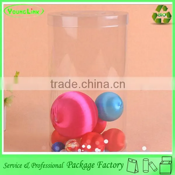 Professional factory custom clear plastic cylinder tube with lid