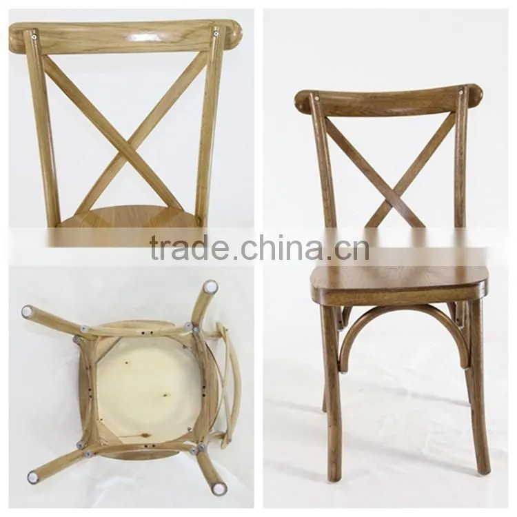 Beech Wood Cross Back Vineyard Chair For Dining Chair