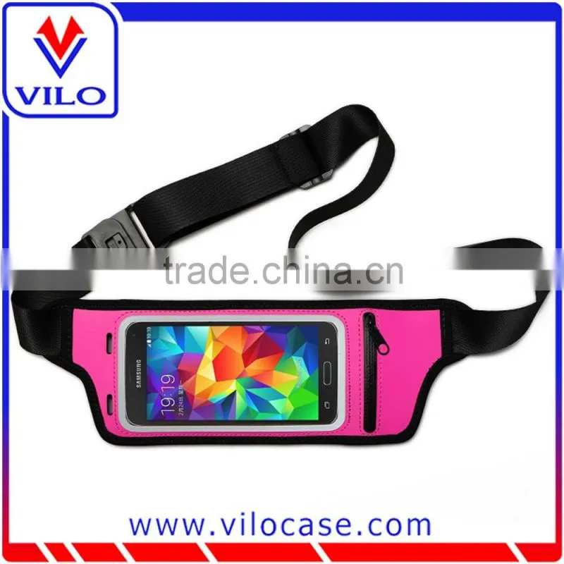 one pockets running Belt with Clear PVC Window waist bag
