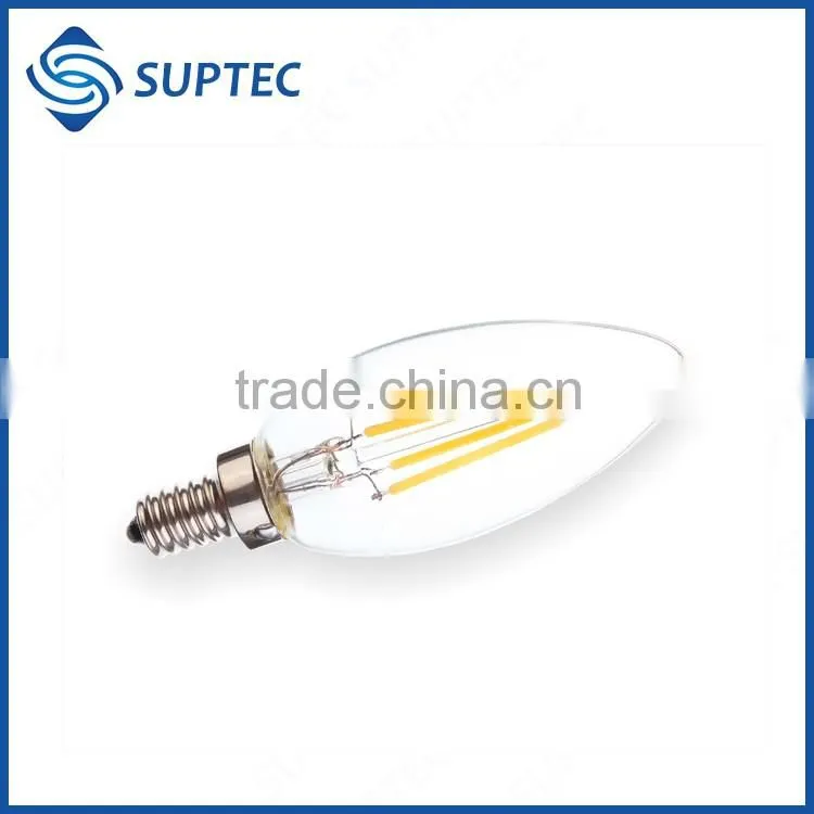 UL Listed 4W 2700K Flame-tip E12 SES C35 Filament LED Candle Bulb