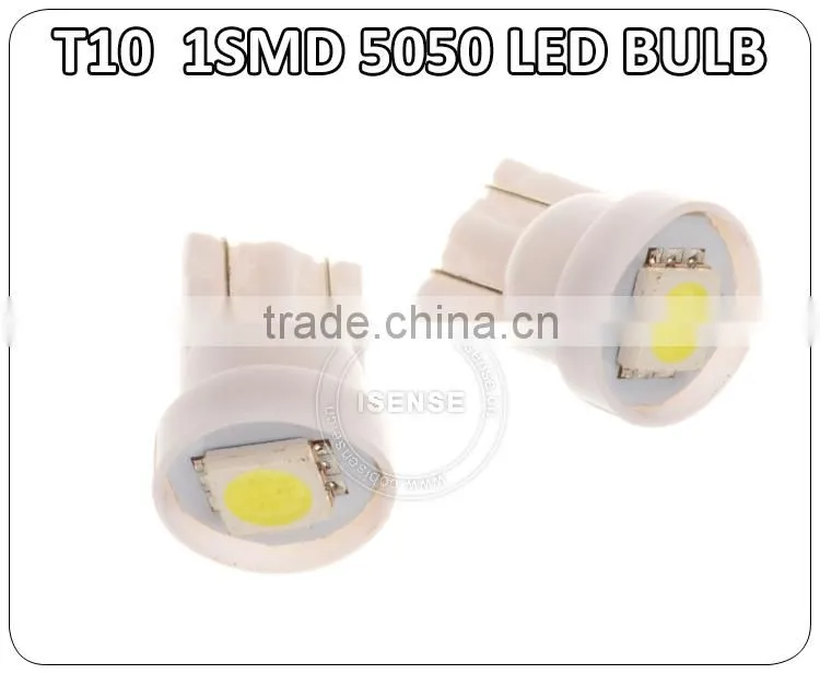 Auto interior led side and tail lamps 5050 T10 1SMD LED 194 W5W 168 LED T10