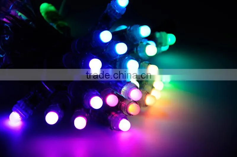 Green Wire 12mm WS2811 pixel led module, 5V IP68 waterproof