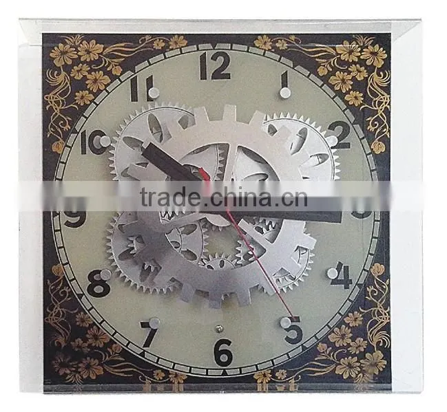Retro moving-gear wall clock, decorative clock