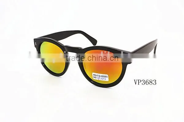 lady colorful Injection round sunglasses