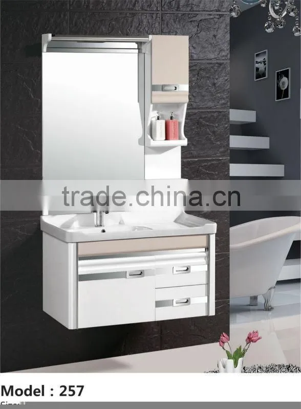 2014 New Toilet floor freestanding PVC BATHROOM CABINET