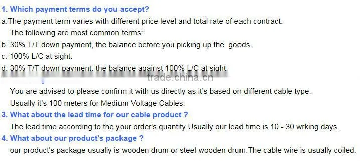 Bulk sale frequency variation power cable PVC outer sheath VFD electrical power cable China supplier VFD electric power cable