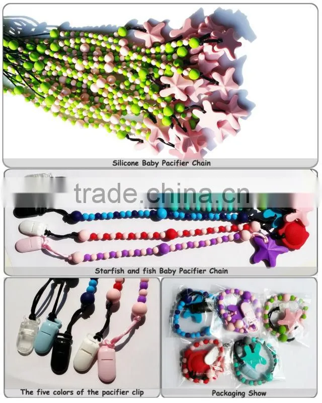 Custom Silicone Teether Jewelry/Baby Chew Sensory Soft Toys