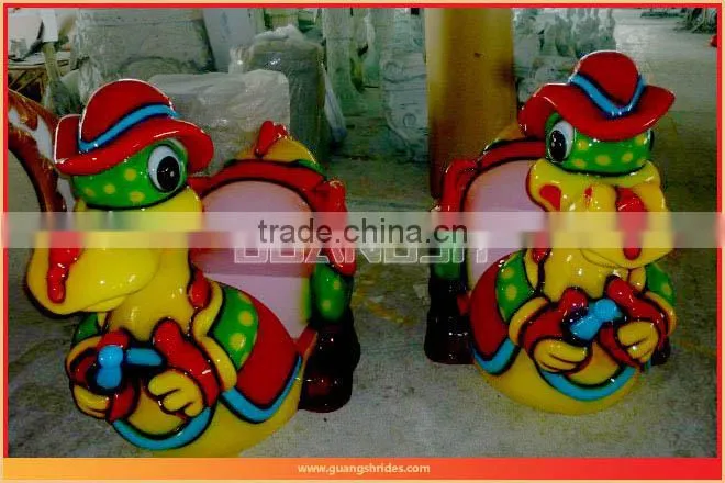 Fun!2014 new design outdoor children rides lifting dinosaur in theme park