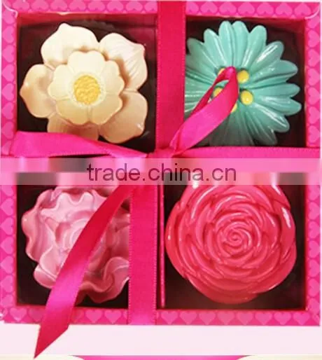 Mendior wholesale flower lip balm set fruit organic essence birthday wedding gift 4pcs/set/box support OEM