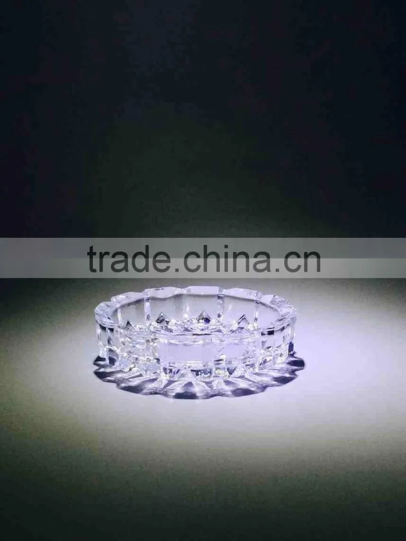 Clear Glass round cigar Ashtray