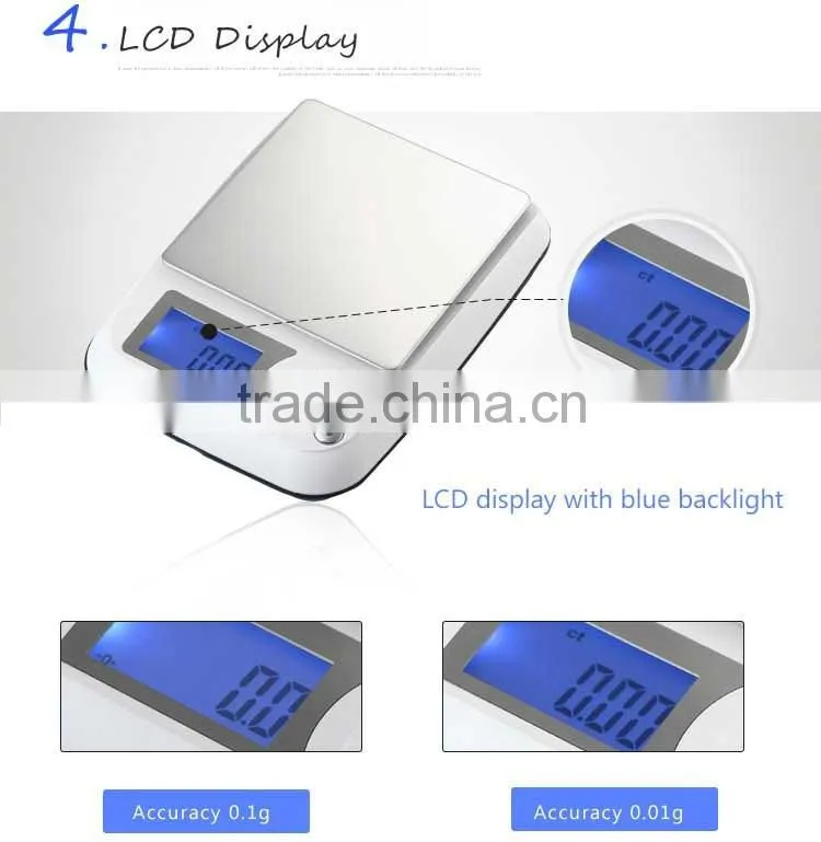 Stainless Steel Tableboard Electronic Digital Jewelry Scales