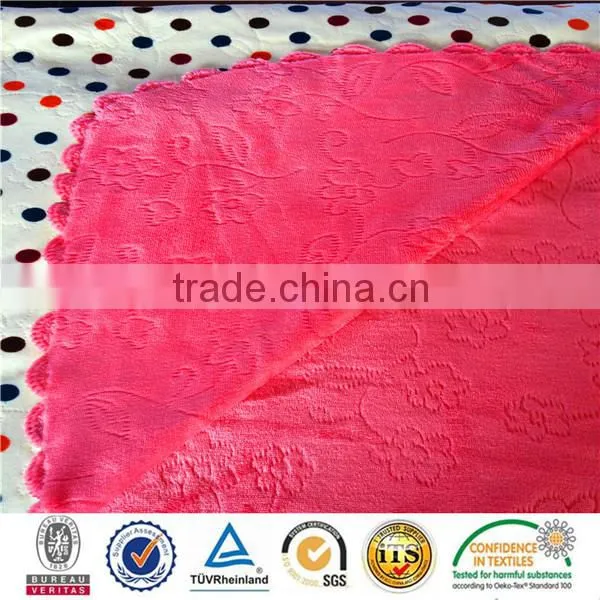 100% POLYESTER FLANNEL FLEECE CUT DESIGN BLANKET