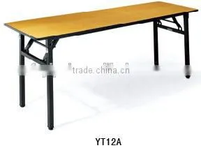 white restaurant table pvc round folding table YT15