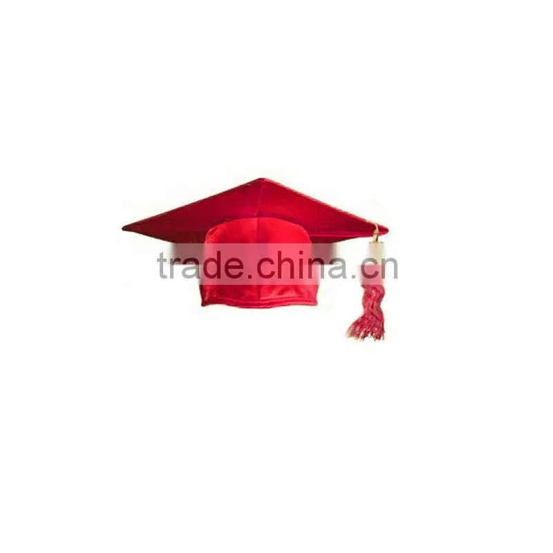 Graduation Capkinder Shiny Red Cap
