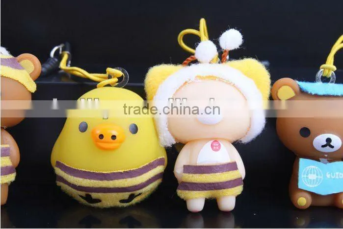 3D Cartoon Panda cartoon custom silicone phone charms factory China in Dongguan