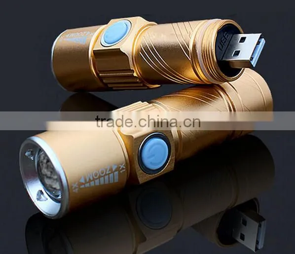 factory directly sale usb charger flashlight
