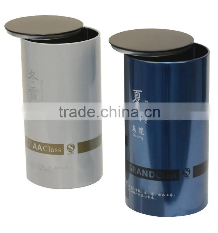 Customized printed tea tin packaging box with lid