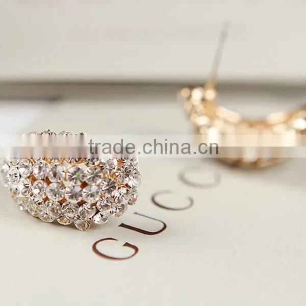 fake artifical real gold plated new style diamond earring