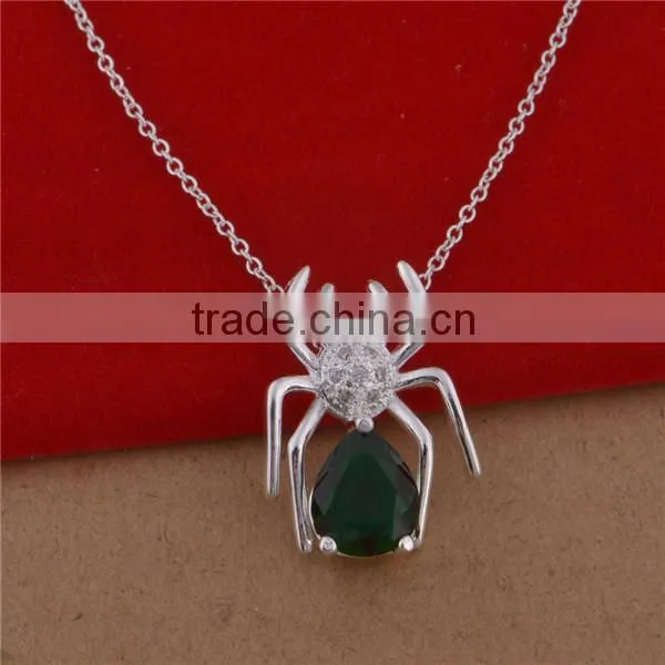 necklace silver spider pattern big pure silver chain necklace