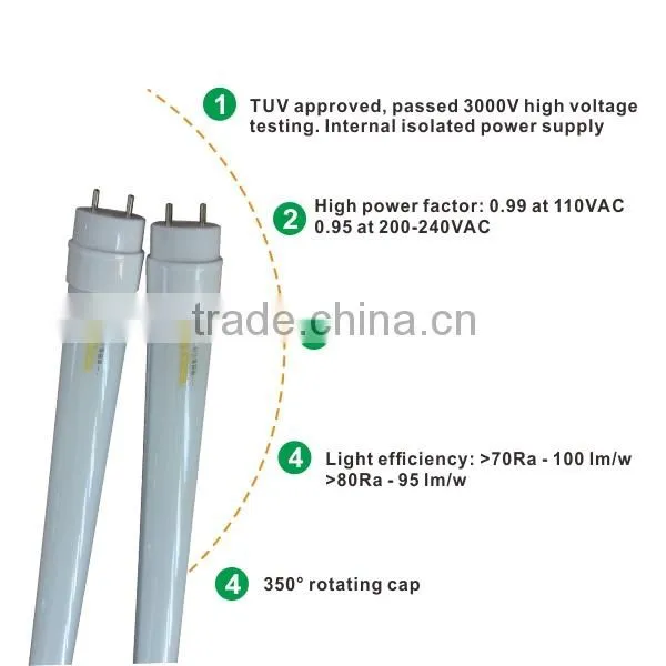 2015 shenzhen factory TUV T8 led tube light 4ft, led tube 18W /20w