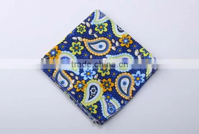 Paisley Pattern Pocket Square,100% Cotton Pocket Square