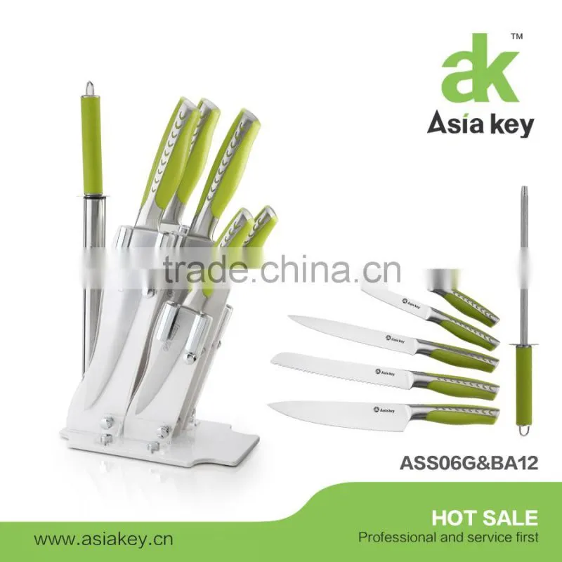 Knife made in China kitchen knife set,wooden block