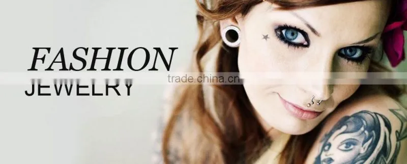 New type fashion body jewelry wholesale o-ring single flare stone plugs