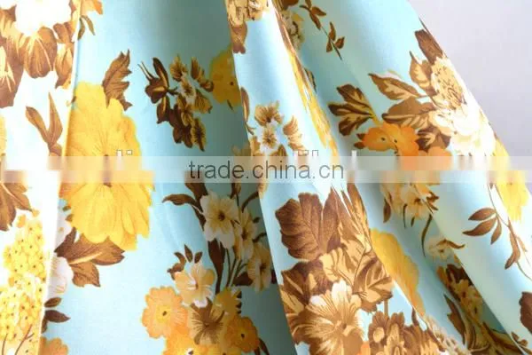Mulinsen Textile Woven Flower Polyester Printed Satin Fabric Factory In China