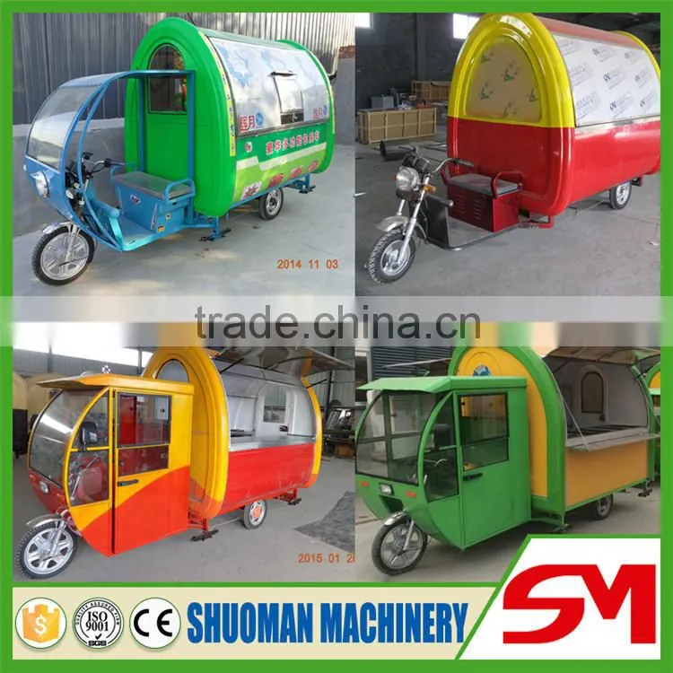 CE approved high color fastness mini mobile food carts for sale