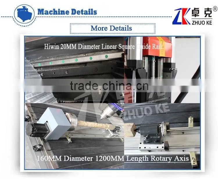 4 Axis Hybird Servo Motor Heavy Duty Stone CNC Router ZK-9015 900*1500MM With 5.5KW Water Cooling Spindle&Air Cylinder