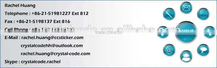 Printed self adhesive packing label with logo
