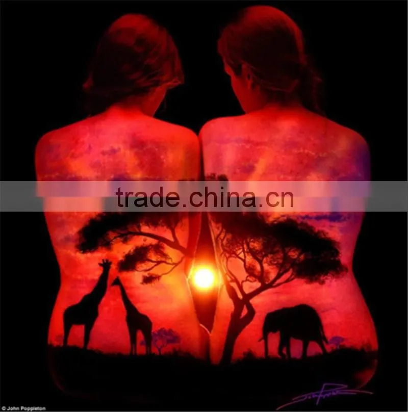 2015 most people love neon for body paint