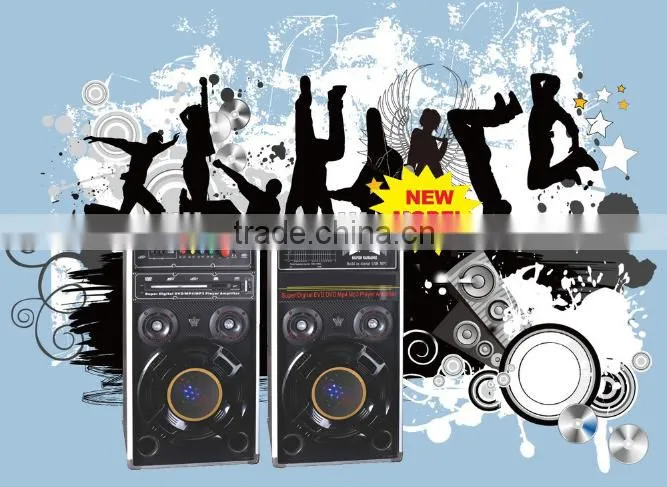 best bass active wooden 10 inch speaker with USB/FM/DVD