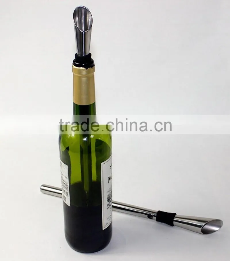 Wine Chiller Cooler Stick 3-in-1 Stainless Steel Wine Bottle Pourer Cooler Stick with Pourer Spout