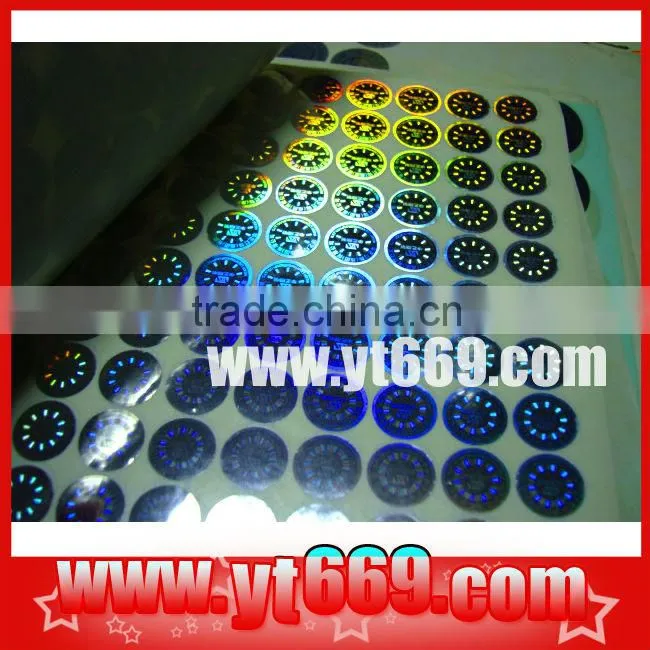 Two dimension anti-counterfeit colored sticker paper