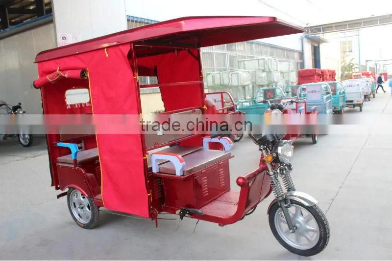 2016 new model 4 passengers electric tricycle 3 wheel auto e rickshaw