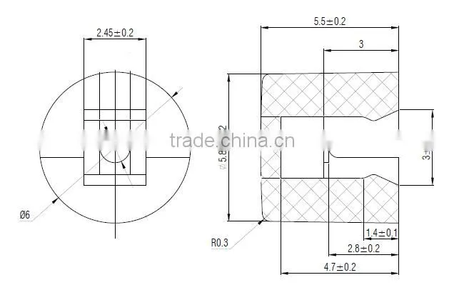 switch cover SC505, push button switch caps, mini plastic tact switch cap for 6*6mm square stem tact switch