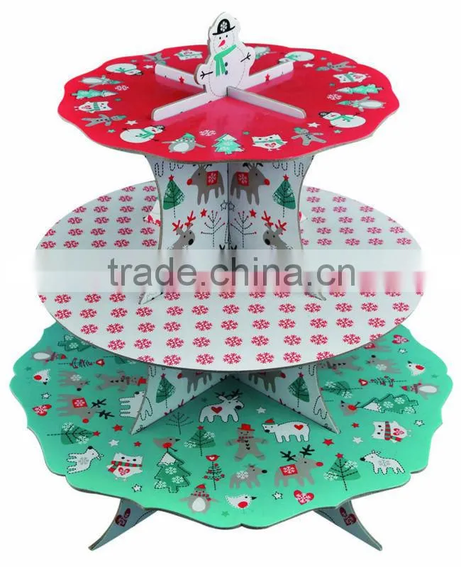 3 tire corrugated paper custom Halloween designed cardboard sandwich stand