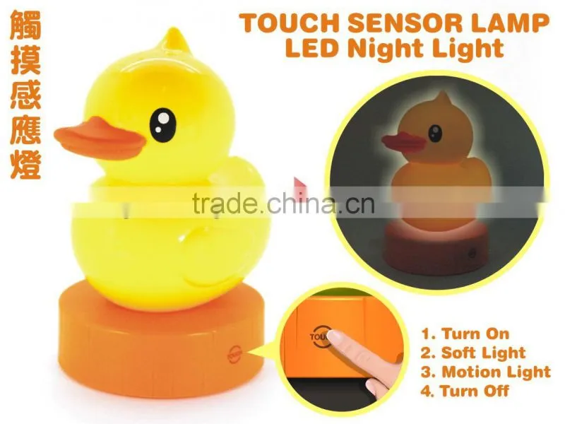 LED touch sensor night lamp duck touch desk night light