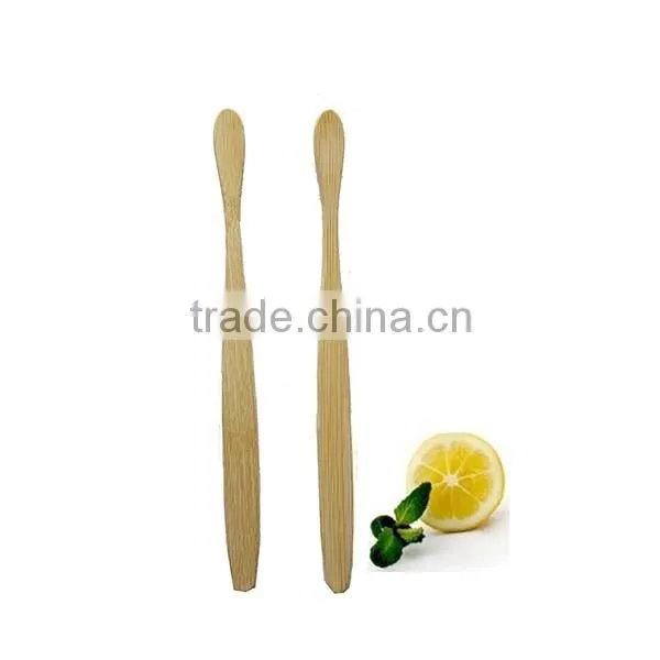 High quality biodegradable bamboo charcoal fiber bristles wood toothbrush