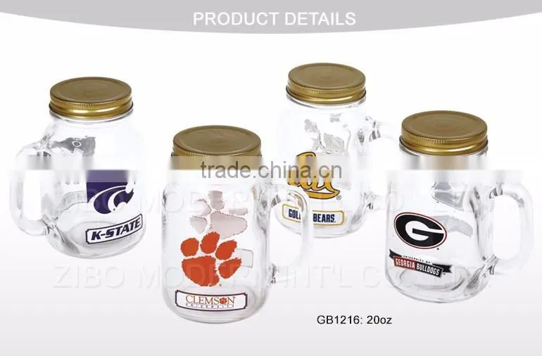 500ml High quality wholesales glass mason jar manufacturer