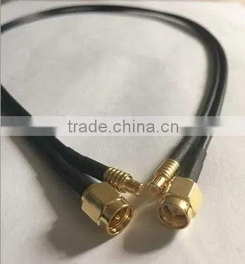 RG174 RF coaxial cable assembly SMA male to MCX male connector
