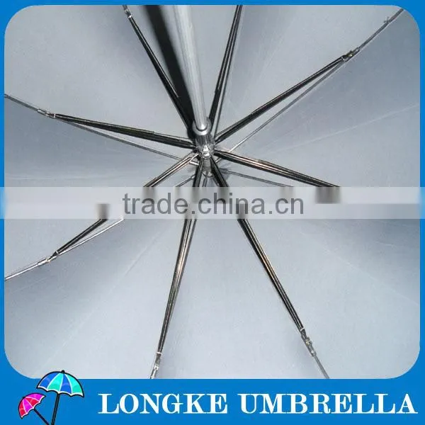 high quality auto open grey color straight umbrella