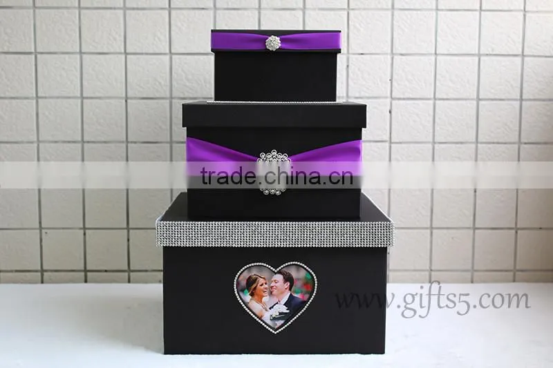 Handmade wedding card holder wedding card box with photo frame for best widding gifts