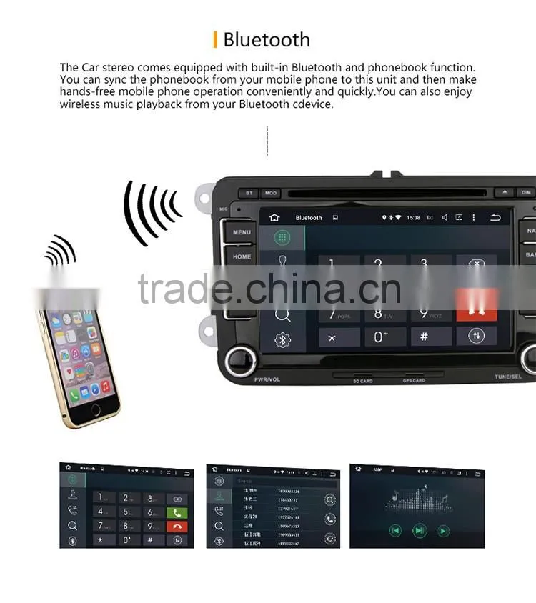 Oem double din car dvd player GPS for vw