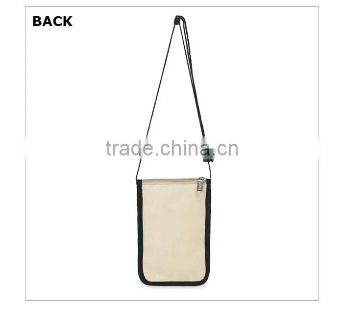 Hot sale nylon neck wallet for passport